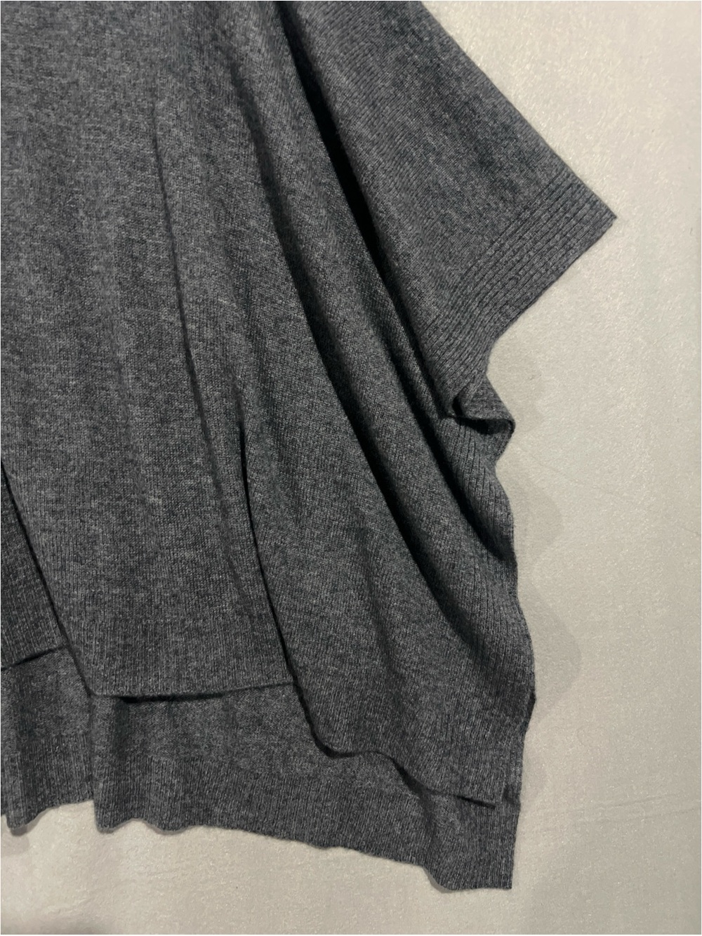 J.Crew Wool Cashmere Turtleneck Poncho Women’s One Size Gray BV431 - Picture 9 of 12